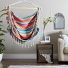 Accent Plus Hammock Chair with Tassel Fringe - Colorful Stripes