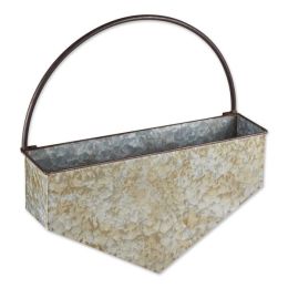 Accent Plus Geometric Diamond Galvanized Metal Wall Planter