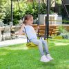 3 in 1 Metal Swing Set for Backyard, Heavy Duty A-Frame, Height Adjustment