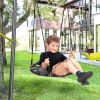 3 in 1 Metal Swing Set for Backyard, Heavy Duty A-Frame, Height Adjustment