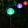 Cracked Glass Ball Stake LED Color Changing Solar Light