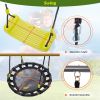 3 in 1 Metal Swing Set for Backyard, Heavy Duty A-Frame, Height Adjustment