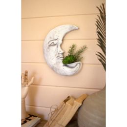 Clay Moon Wall Planter